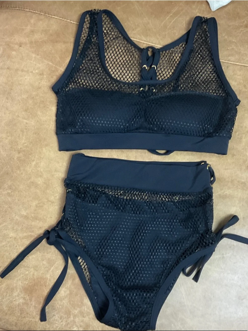 Black Mesh High-Waist Bikini Set - Women Swim - Picture 10 of 10